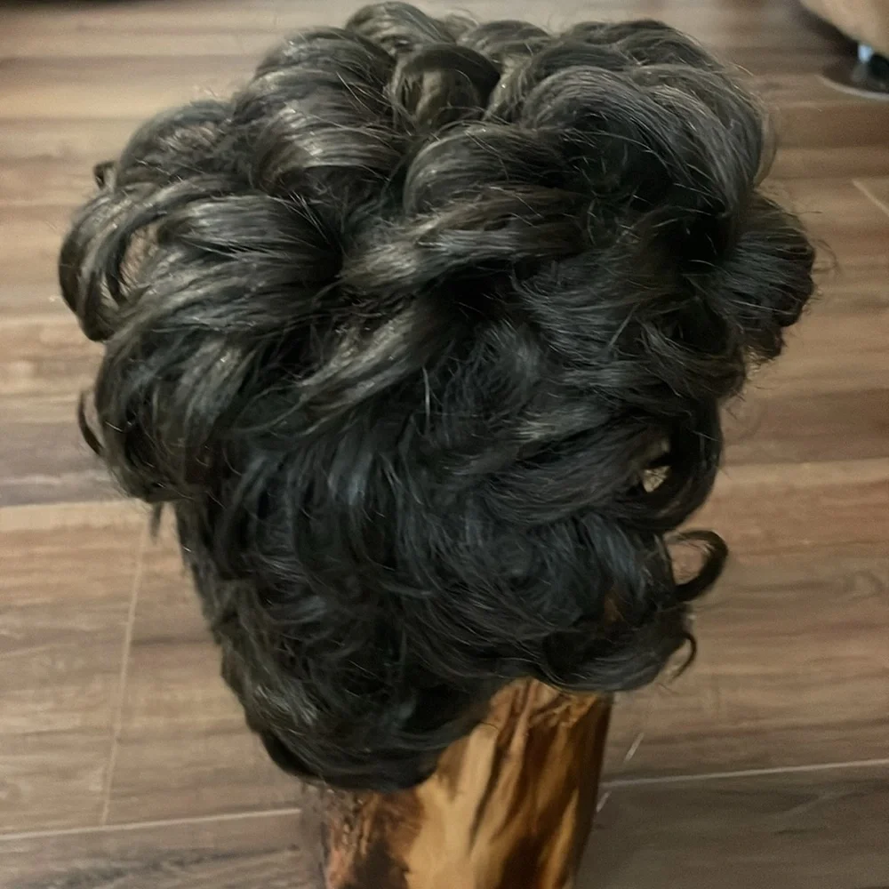 Short Brown Curly wig Hong Kong